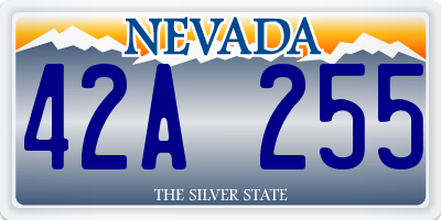 NV license plate 42A255