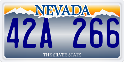 NV license plate 42A266