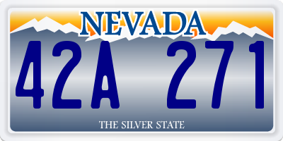 NV license plate 42A271