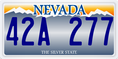 NV license plate 42A277