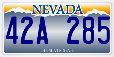 NV license plate 42A285