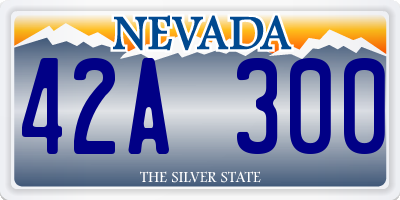 NV license plate 42A300