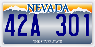NV license plate 42A301