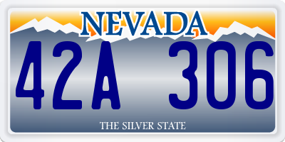 NV license plate 42A306