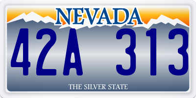 NV license plate 42A313
