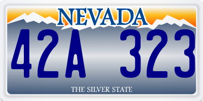 NV license plate 42A323