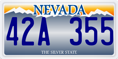 NV license plate 42A355