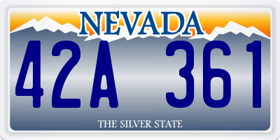 NV license plate 42A361