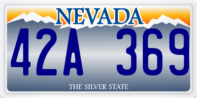 NV license plate 42A369