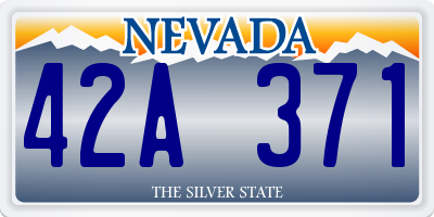 NV license plate 42A371