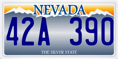NV license plate 42A390