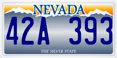 NV license plate 42A393