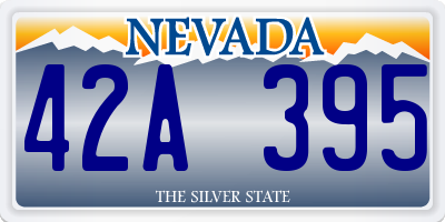 NV license plate 42A395