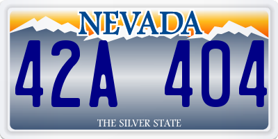 NV license plate 42A404