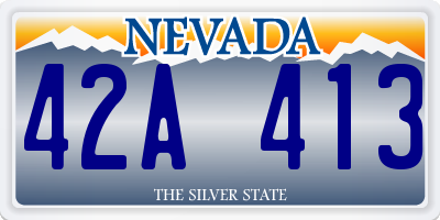 NV license plate 42A413