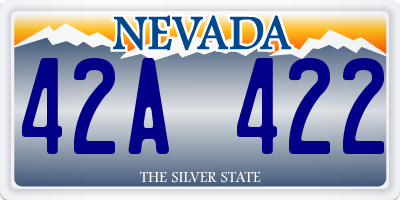 NV license plate 42A422