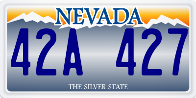 NV license plate 42A427