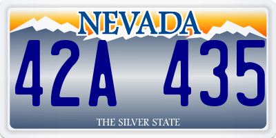 NV license plate 42A435