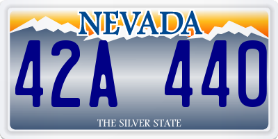 NV license plate 42A440