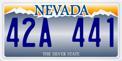 NV license plate 42A441