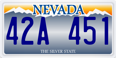 NV license plate 42A451