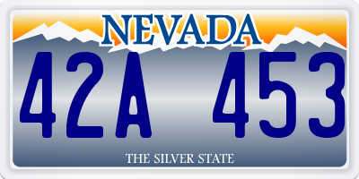 NV license plate 42A453
