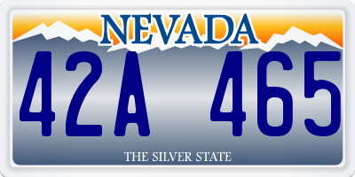 NV license plate 42A465