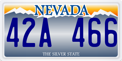 NV license plate 42A466