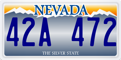 NV license plate 42A472