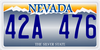 NV license plate 42A476