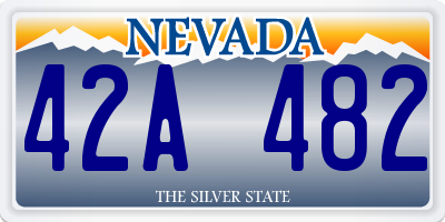 NV license plate 42A482