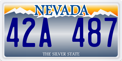 NV license plate 42A487