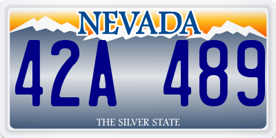 NV license plate 42A489