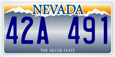 NV license plate 42A491