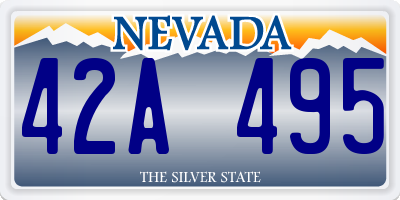 NV license plate 42A495
