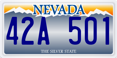 NV license plate 42A501