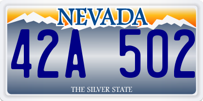 NV license plate 42A502