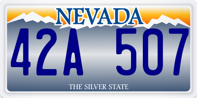 NV license plate 42A507