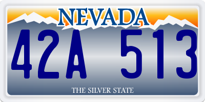 NV license plate 42A513