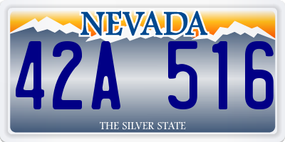 NV license plate 42A516