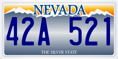 NV license plate 42A521