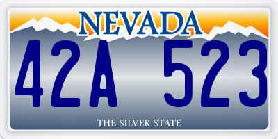NV license plate 42A523