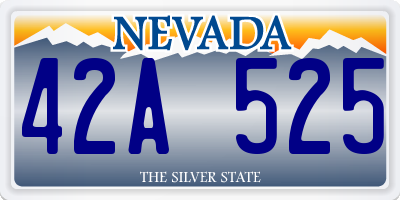 NV license plate 42A525