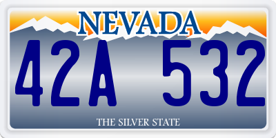 NV license plate 42A532