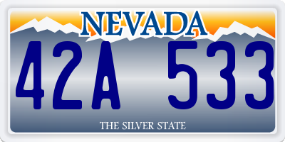 NV license plate 42A533