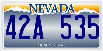 NV license plate 42A535