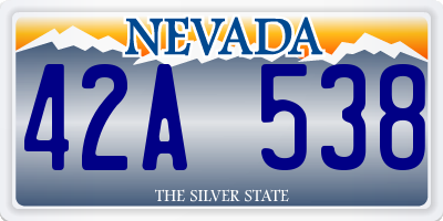 NV license plate 42A538
