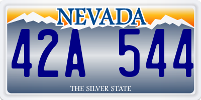 NV license plate 42A544