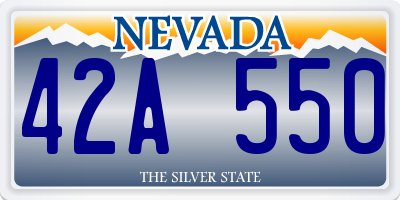 NV license plate 42A550