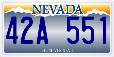 NV license plate 42A551